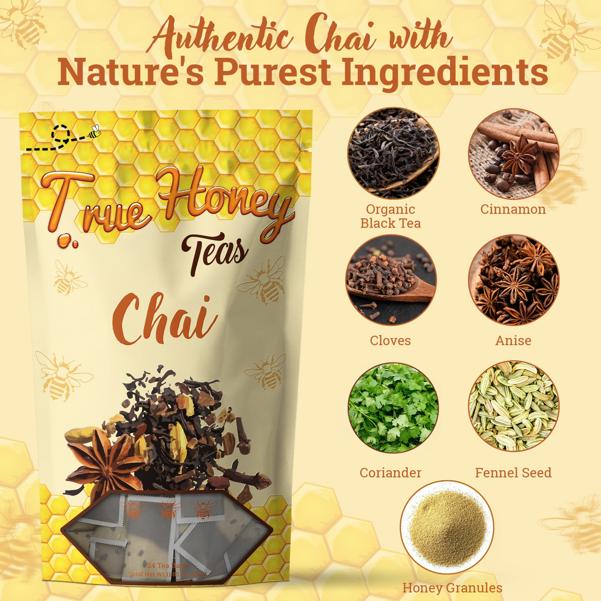 Chai Tea with Assam Black Tea – 24 Pack
